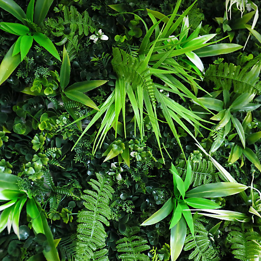 Mur végétal synthétique - Forêt tropicale - Intérieur et extérieur - 1 m x 1 m