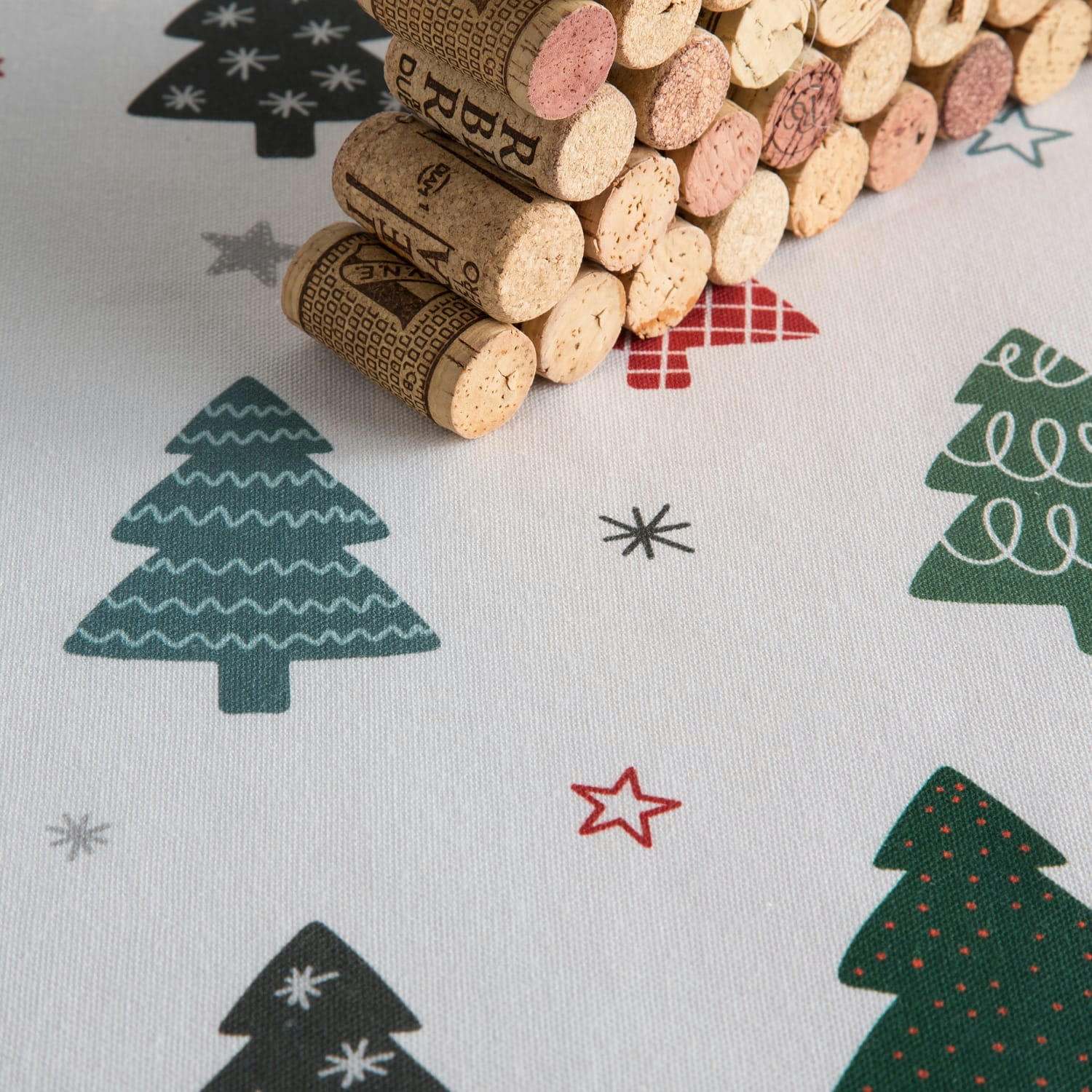 BRINDIS - Nappe multicolore imprimée anti-taches coton 140x300 cm