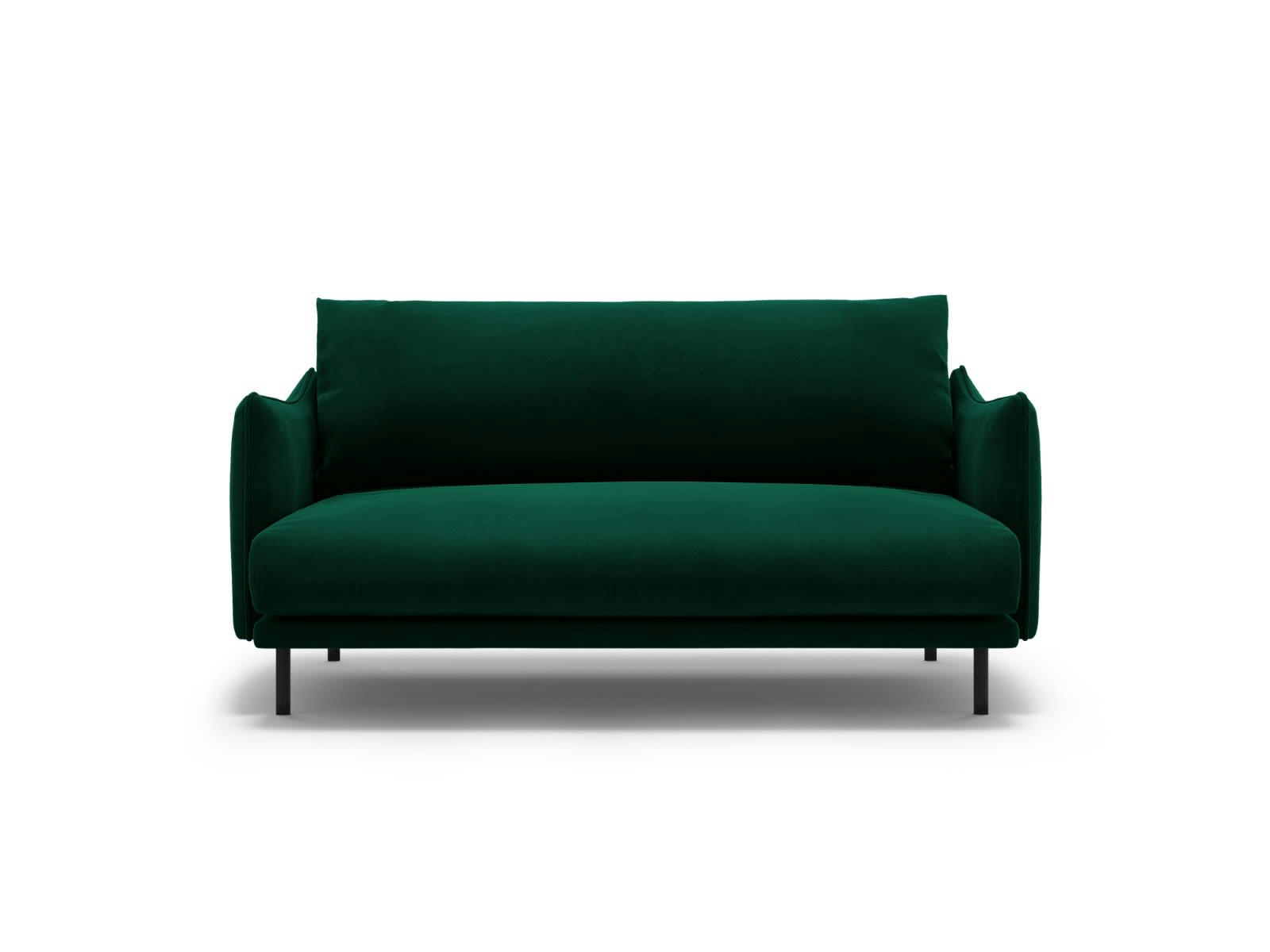 PARIS - Canapé 2 places en Velours Vert Bouteille