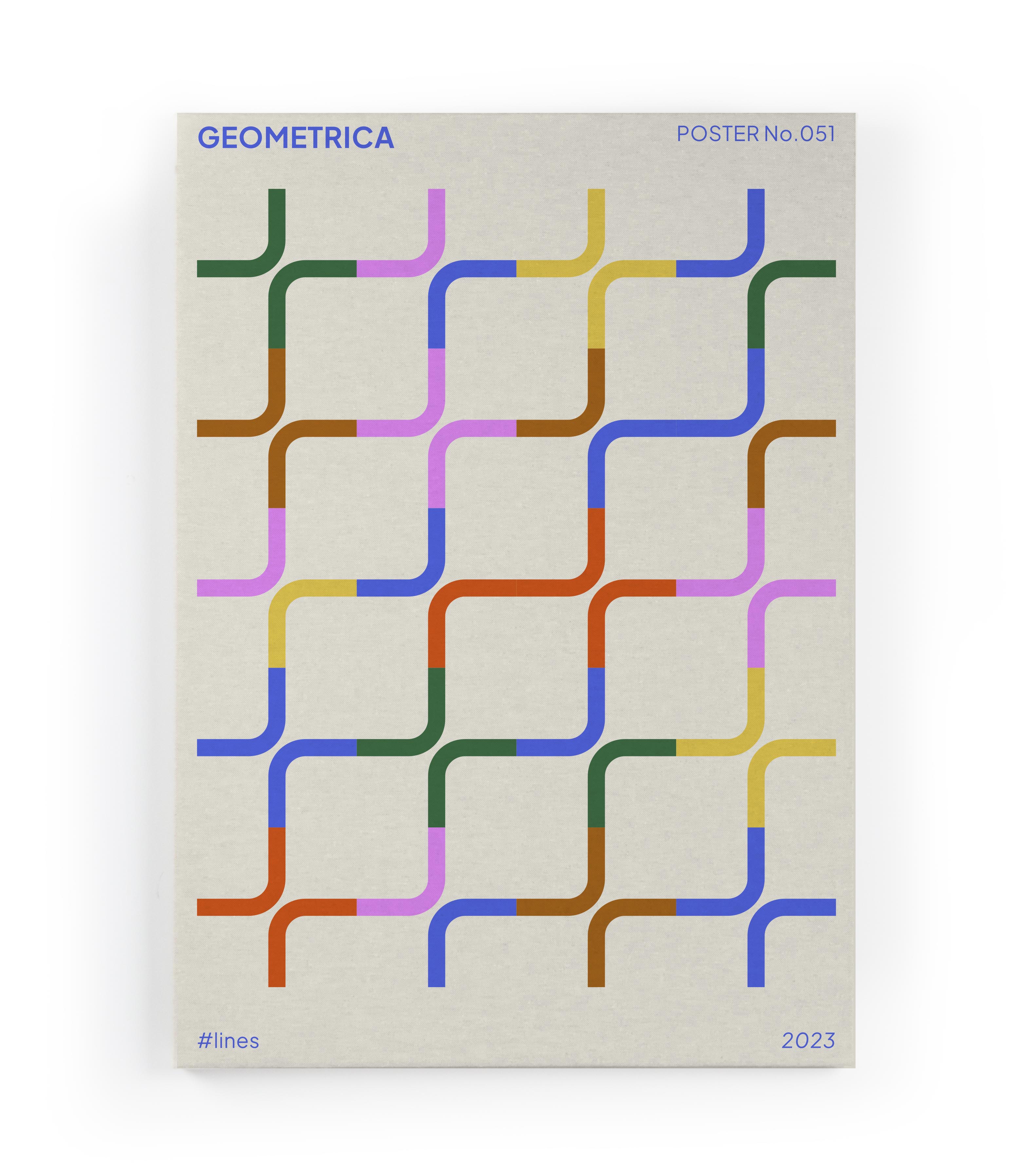 Canvas 60x40 Geometrische afdruk
