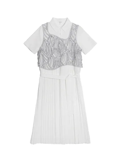 2 In 1 Pleated Shirt Dress with Wave Vest - 26SDD060C