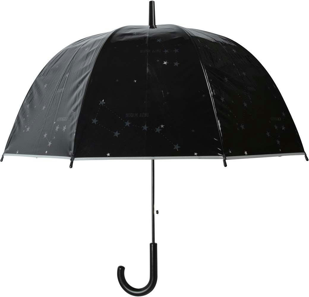 - Parapluie transparent noir etoiles