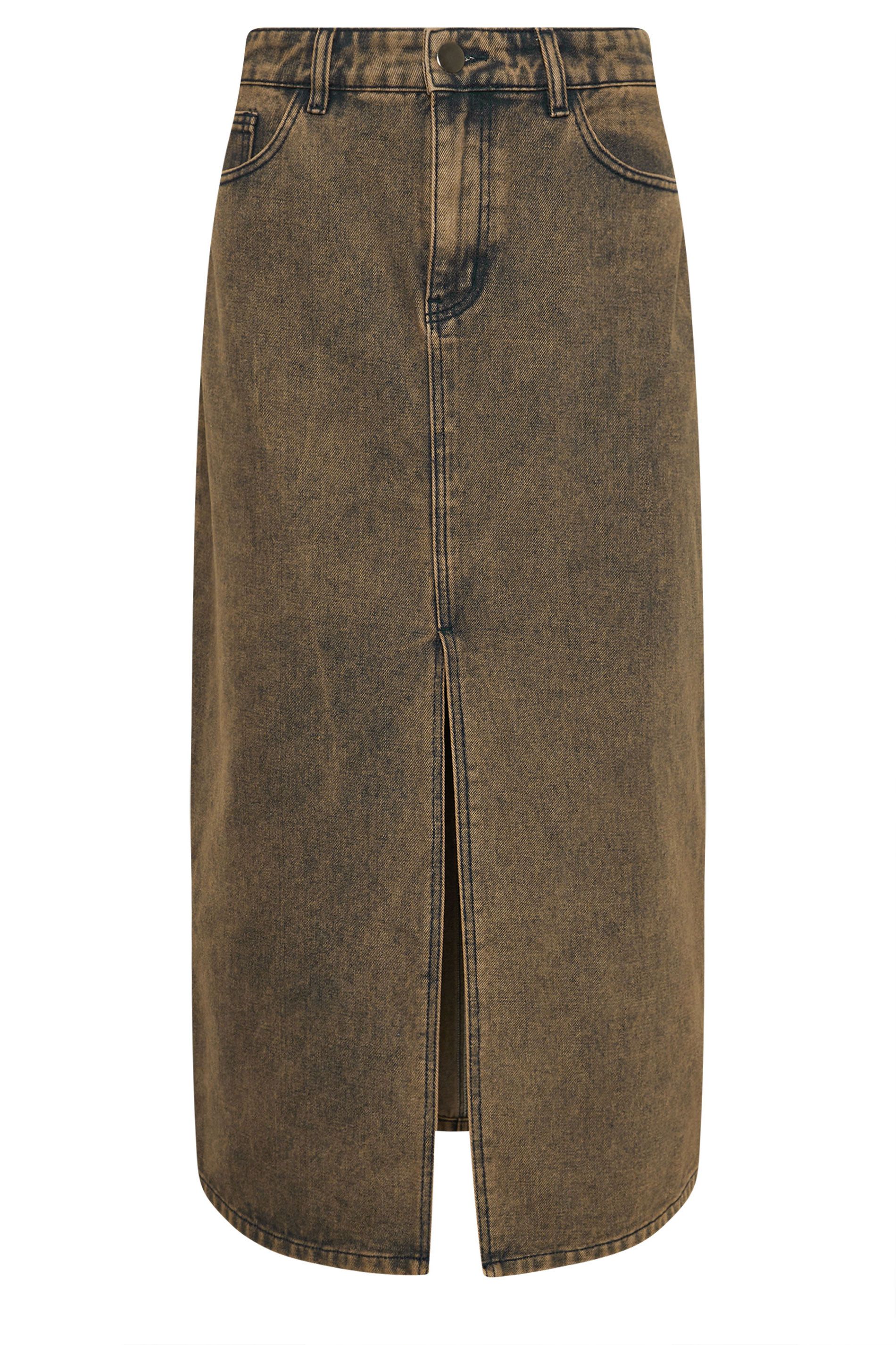 PixieGirl Petite Acid Wash Denim Skirt