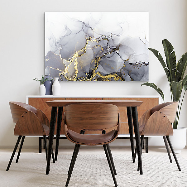 Image Canvas MARBRE Abstraction Moderne 100cm x 70cm- Parfait pour décorer votre salon, chambre ou bureau avec un design unique