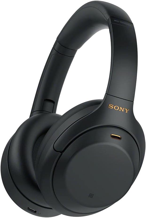 Sony WH-1000XM4 Wireless Premium Noise Canceling Overhead Headphones - 30hr Battery Life  Over Ear Style with Mic for Phone-Call and Alexa Voice Control - Black International Version