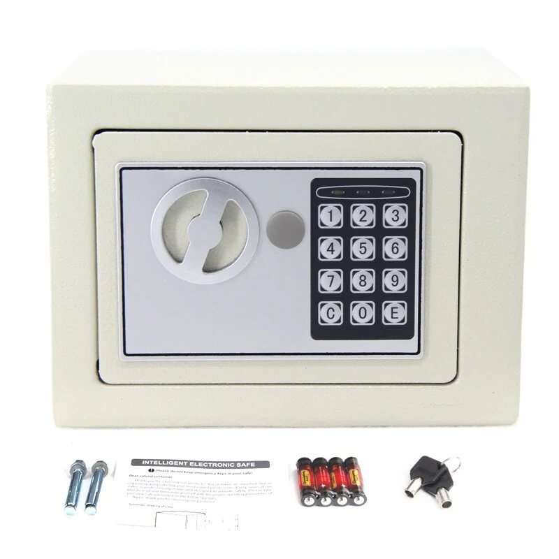 Home Use Small Safe Box 170*230*170mm Digital Keypad Safe White