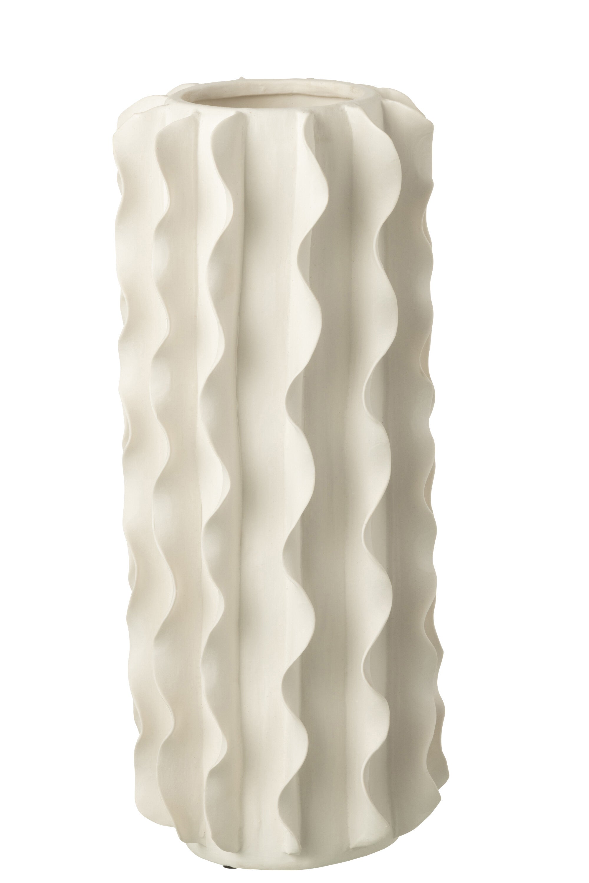 J-Line vaas Helix - keramiek - wit