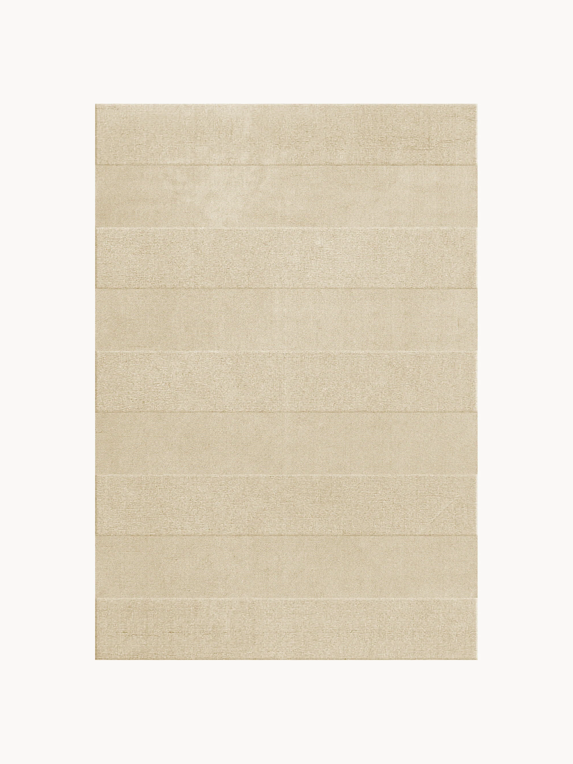 Handgewebter Kurzflor-Wollteppich Sicilian Stripe