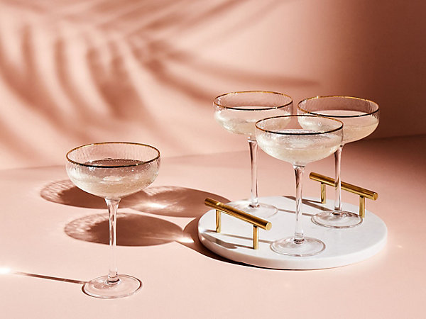 Lot de 4 coupes à champagne TOPAZ 450 ml Transparent