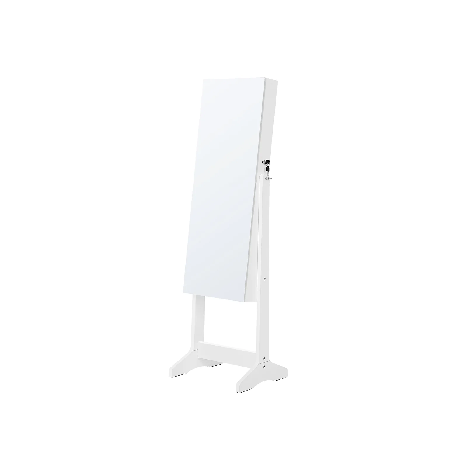 Armoire à bijoux sur pied blanc