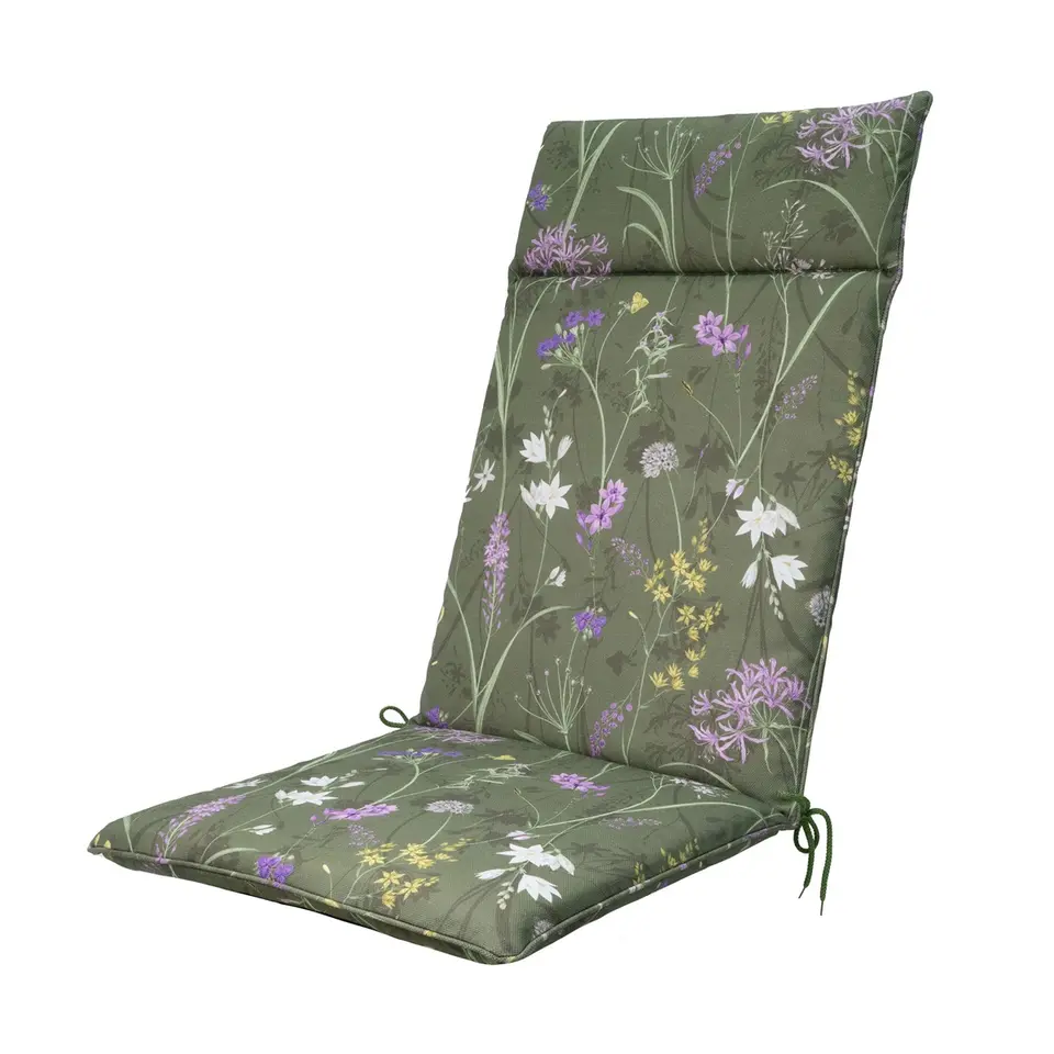 Madison - Tuinkussen Donna green canvas eco  - Ca. 120x50 cm - Set van 4