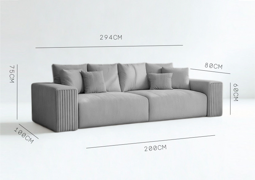 Sofa Rozkładana Trzyosobowa z Pojemnikiem PAS Zielona z Funkcją Spania