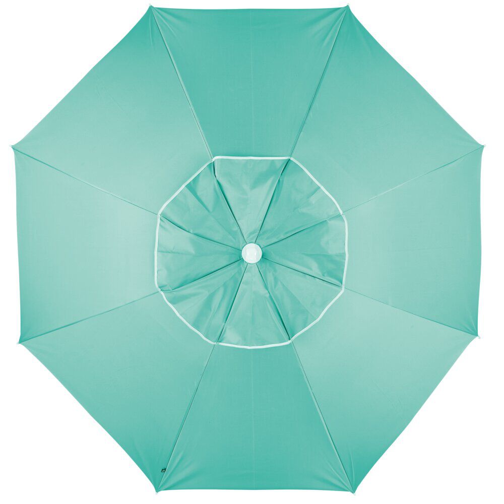Parasol de plage bleu émeraude UV UPF50  Ø180xH195cm