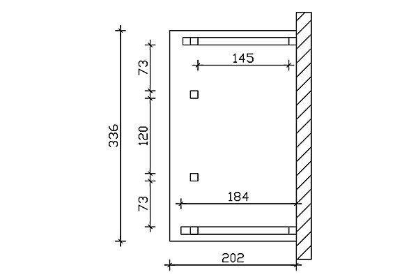 Auvent bois SKAN HOLZ Paderborn 8, 336x202cm, épicéa, traitement coloré chêne clair