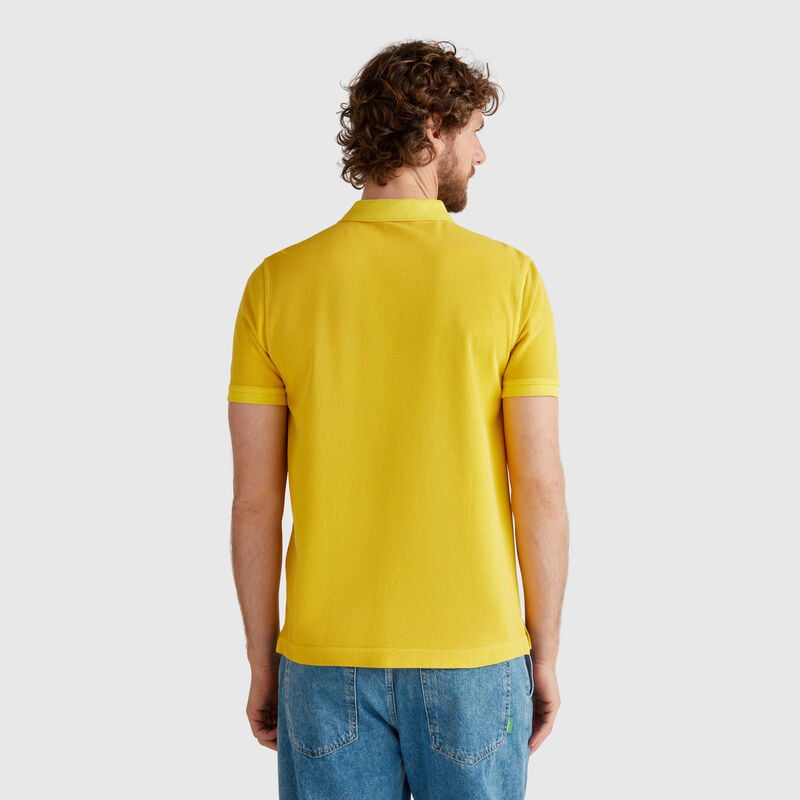 Yellow regular fit polo