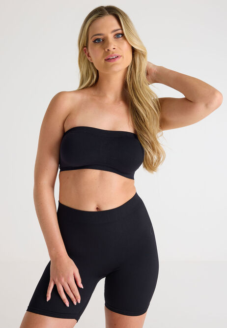 Womens Black Seamfree Bandeau Bra
