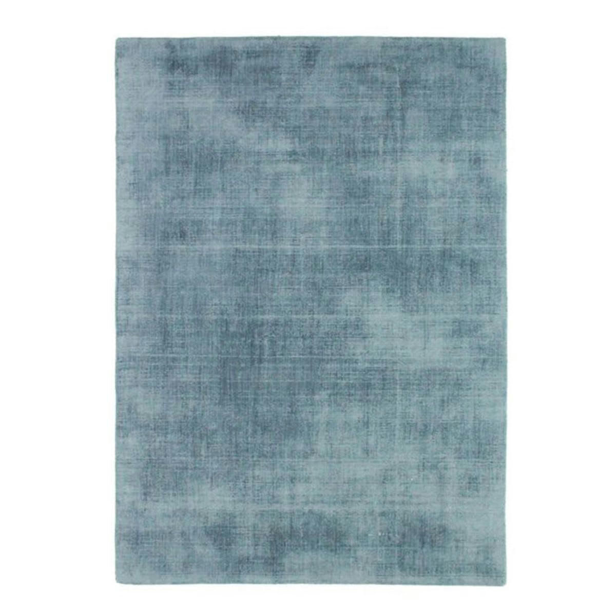 SANTAL - Tapis aspect velours bleu clair 120x170
