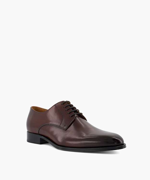 Salisburry Dark Brown - Wide Fit Premium Leather Derby Shoes