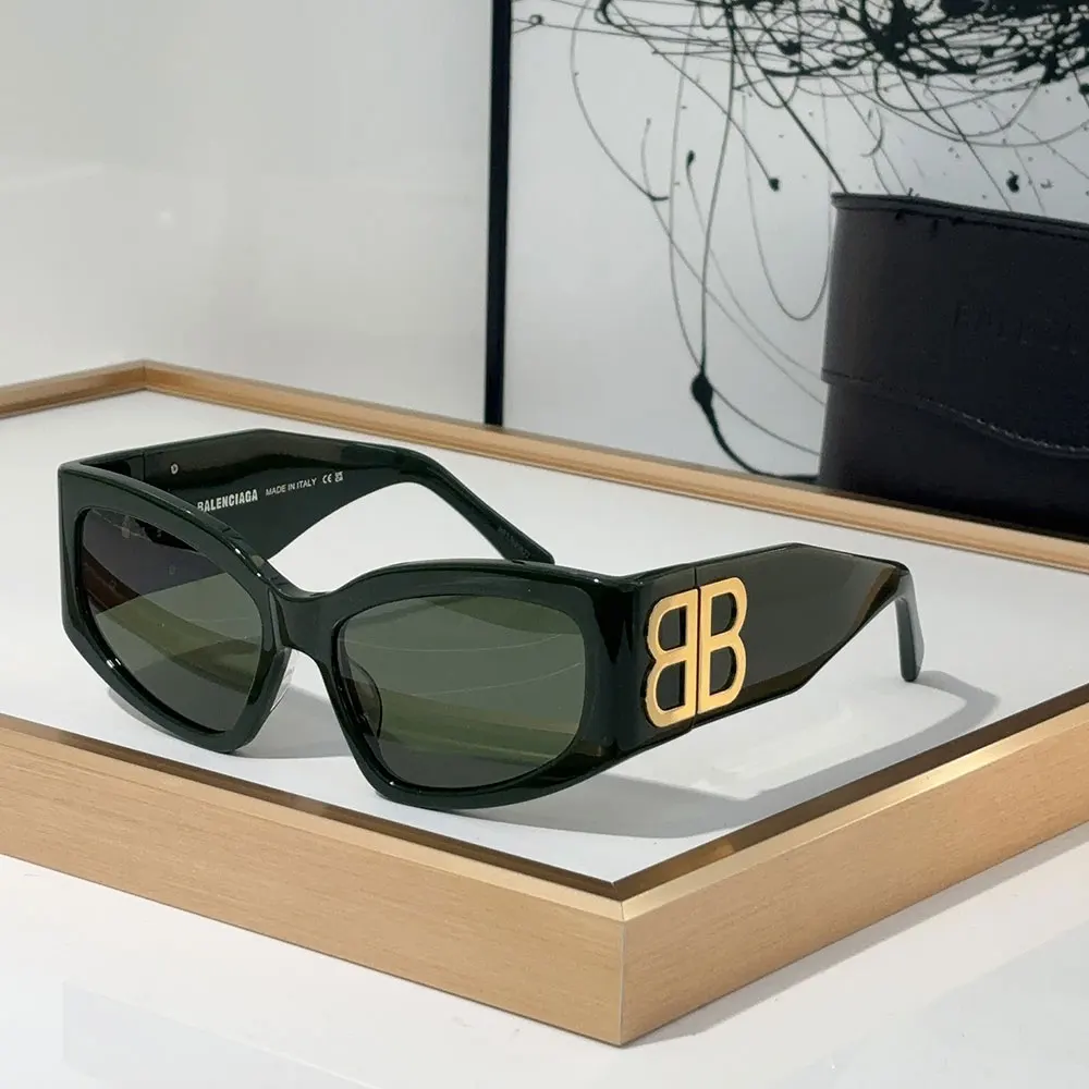 Balenciaga  Mirror leg Logoo Aviator Sunglasses