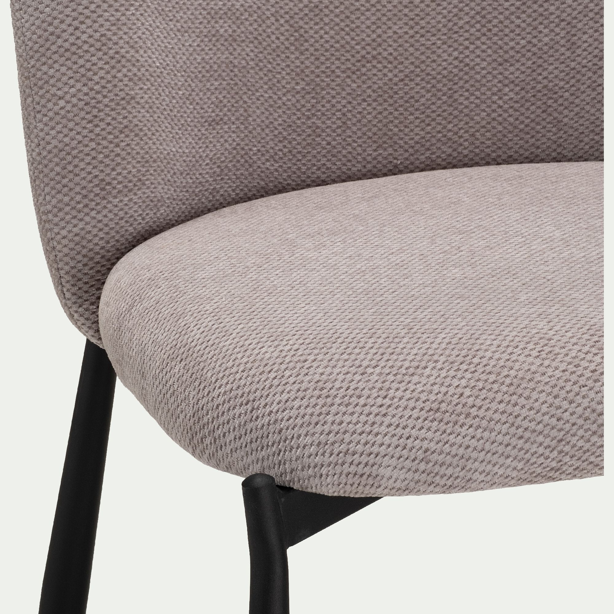 GINNY - Chaise de repas en tissu - gris