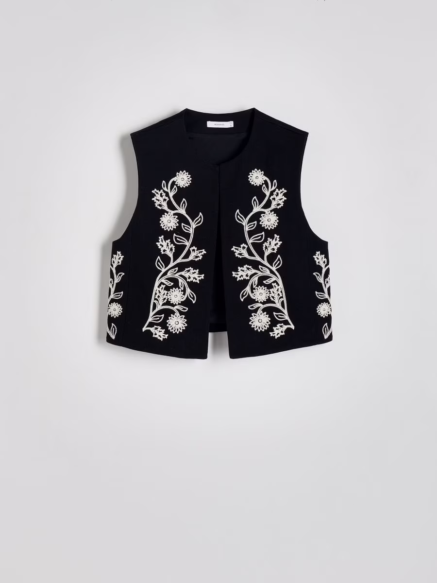 Vest With Embroidery Detailing