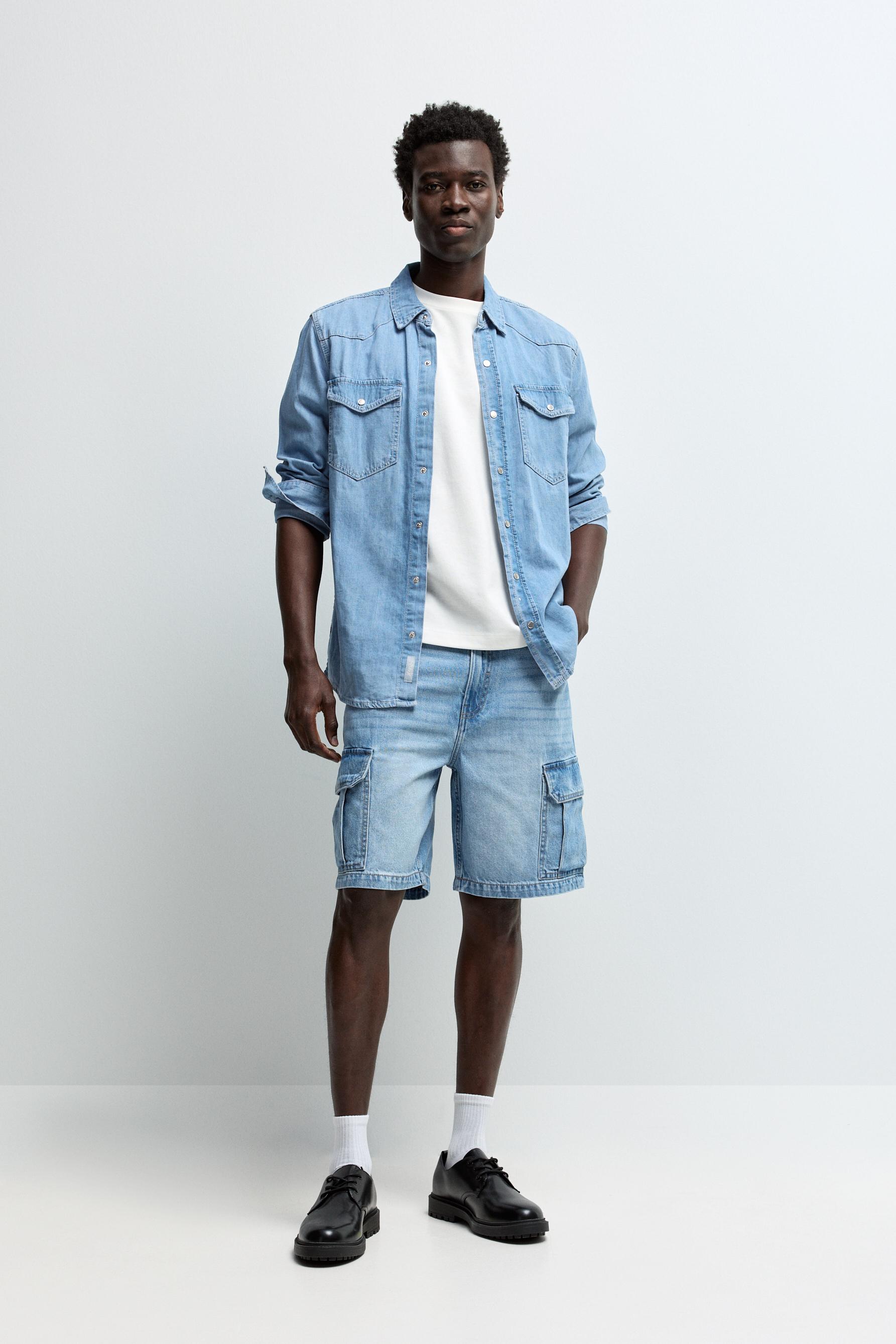 Bermuda denim cargo