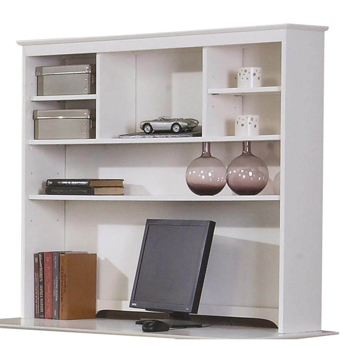 Waverly White Hutch with 6 Open Compartments