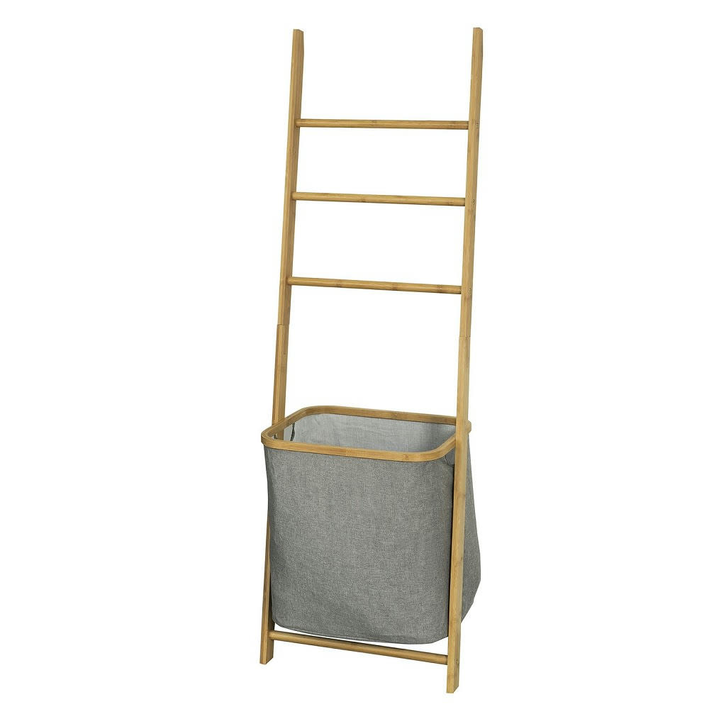 - Support pour serviettes sans perçage effet bois naturel