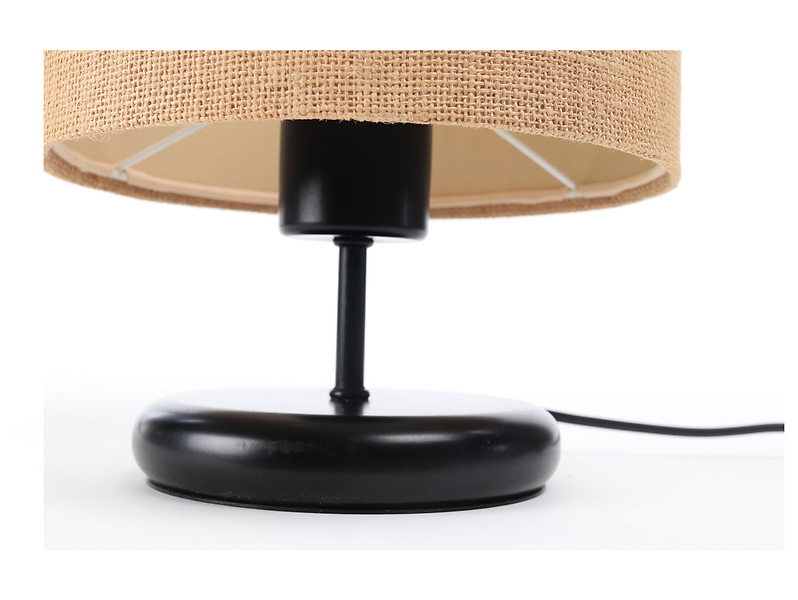 Lampa stołowa Boho tkaninowa beżowa