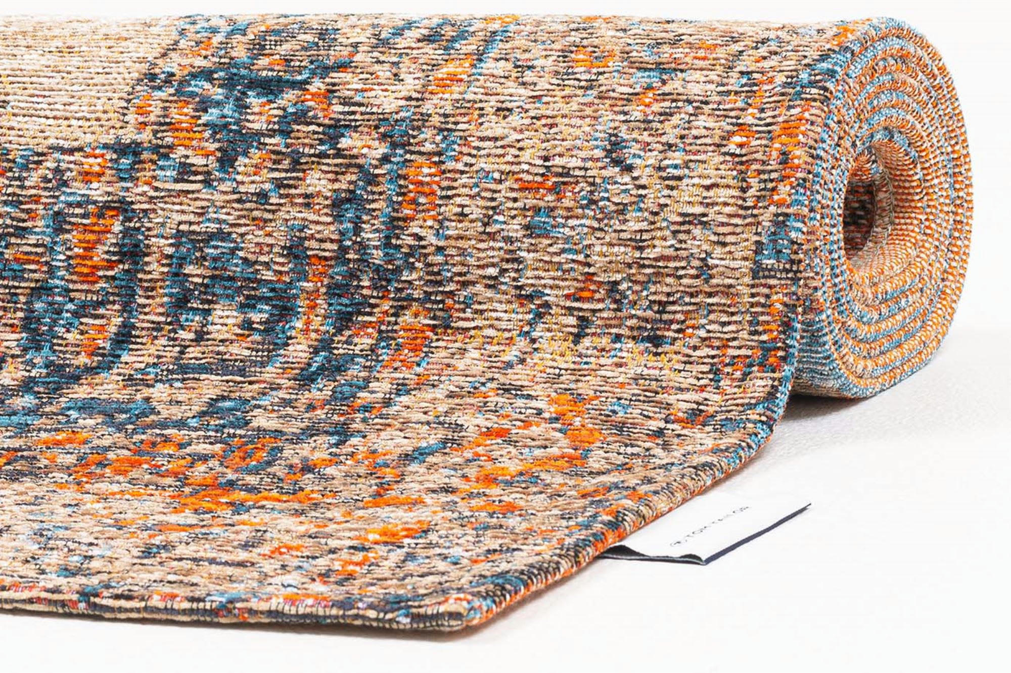 FUNKY ORIENT - Tapis d'orient vintage tissé plat multicolore 060x230 cm