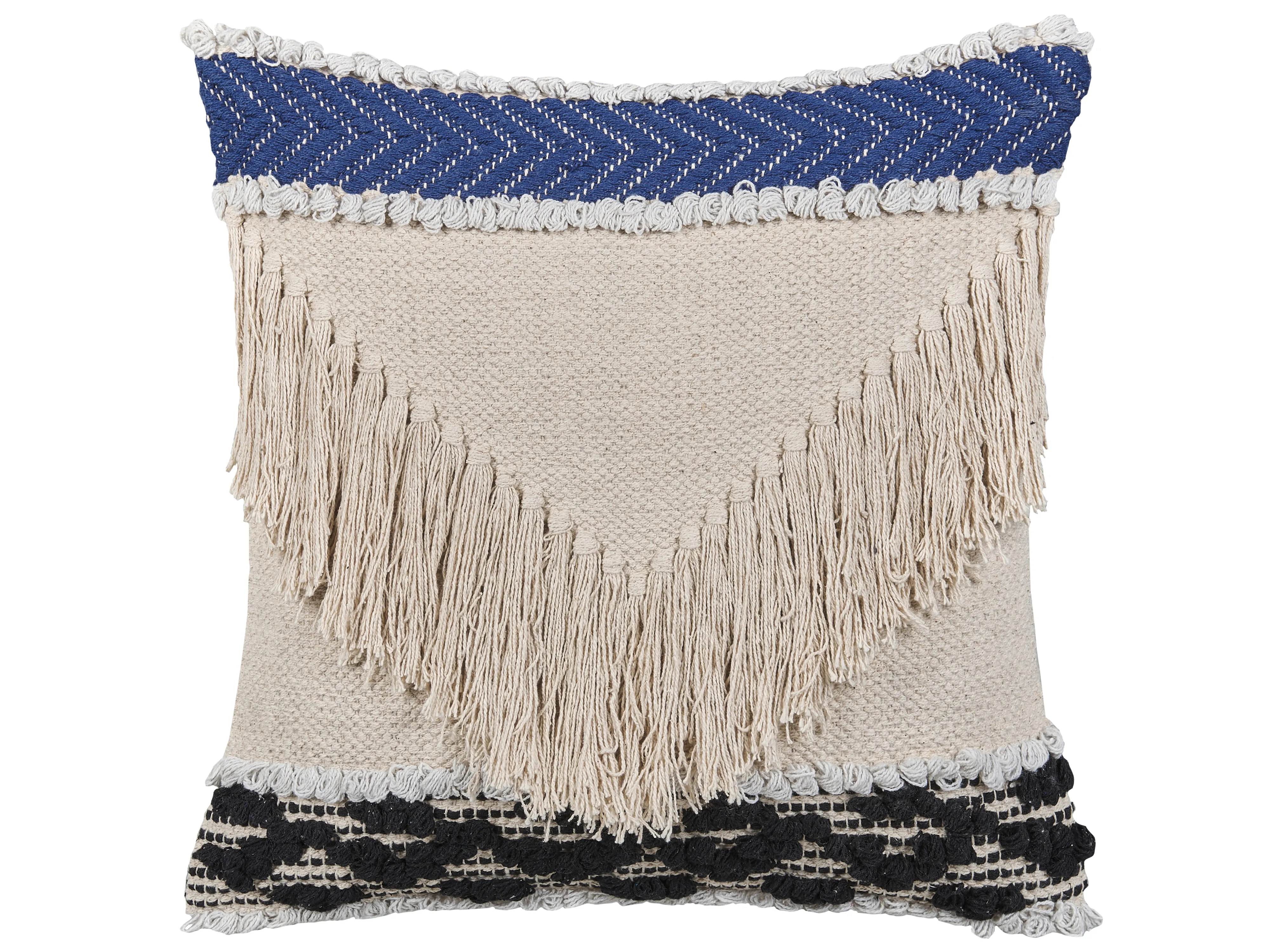 Throw Cushion SOFCA Cotton 45 x 45 cm Beige Geometric Pattern
