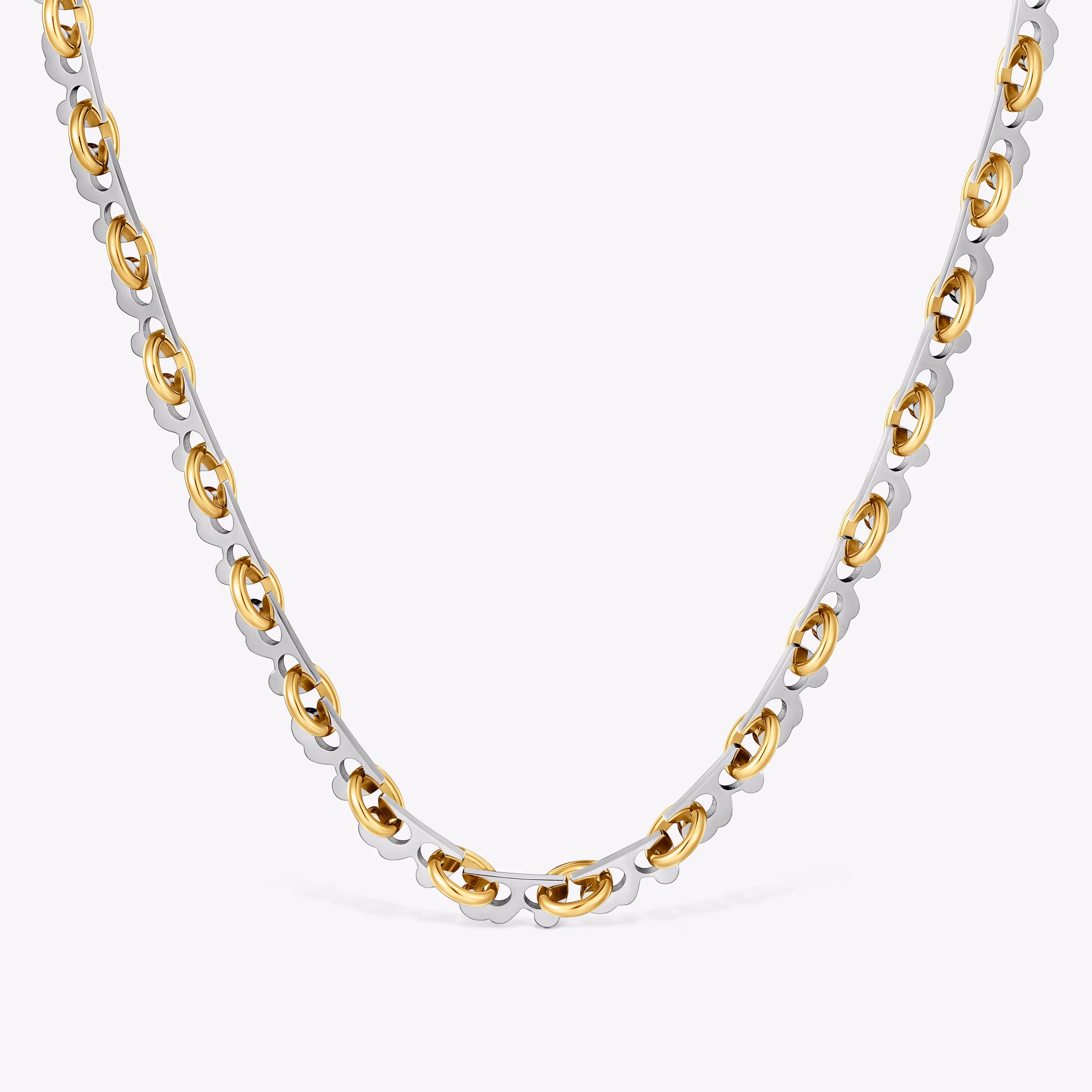 Collar corto de acero bicolor TOUS Half Bear