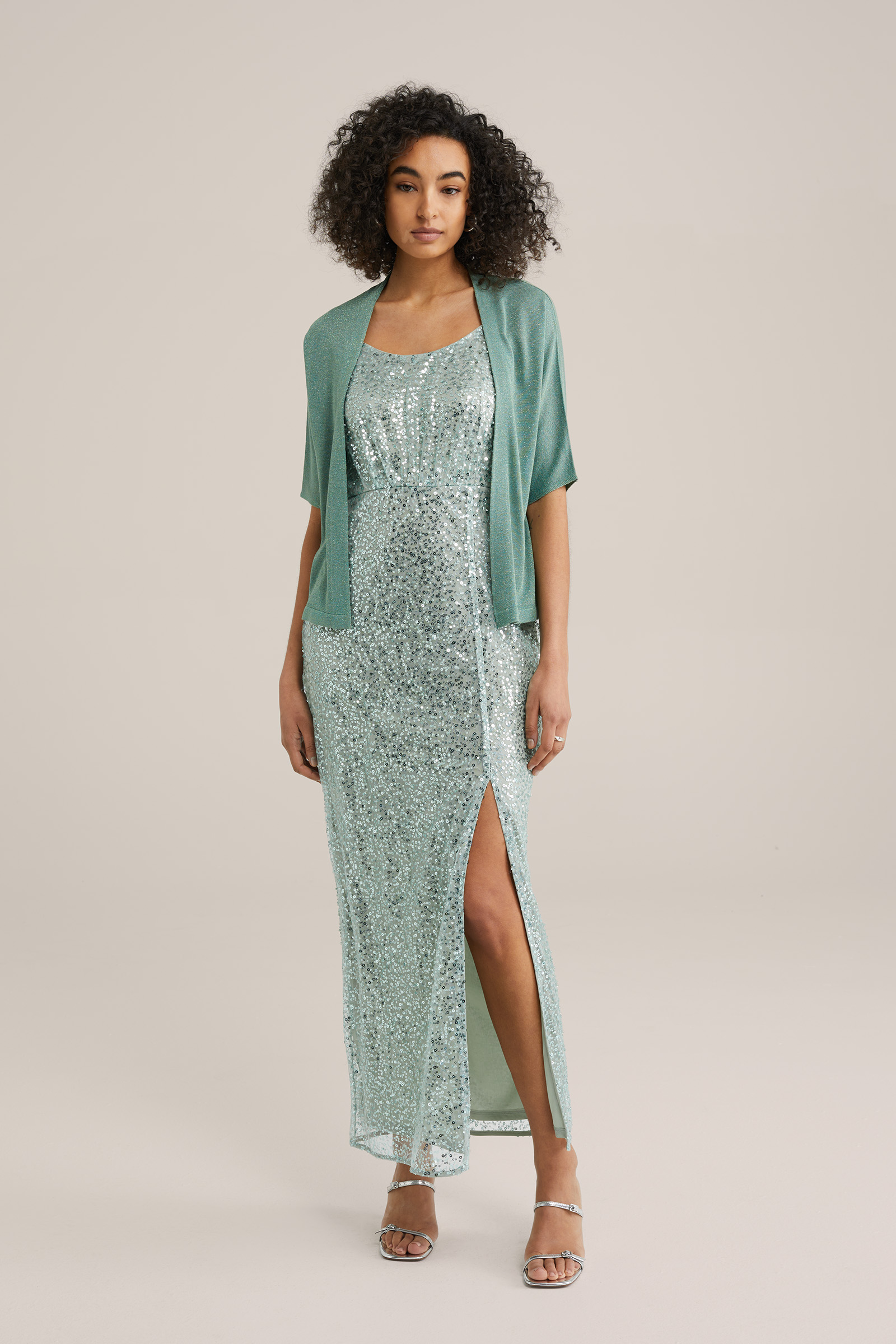 Dames vest met glittergaren