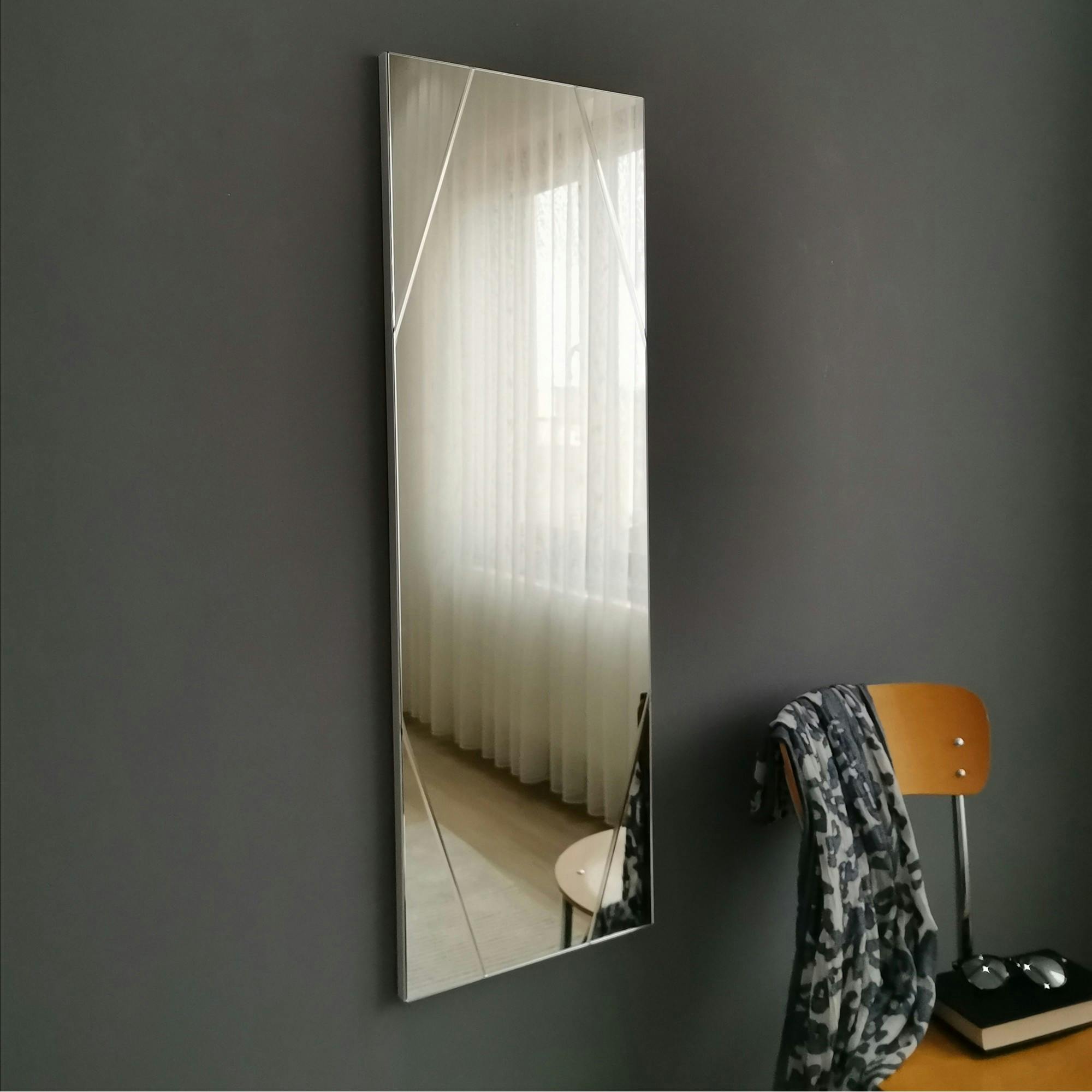 Miroir rectangulaire mural avec angles marqués 105 cm CODY