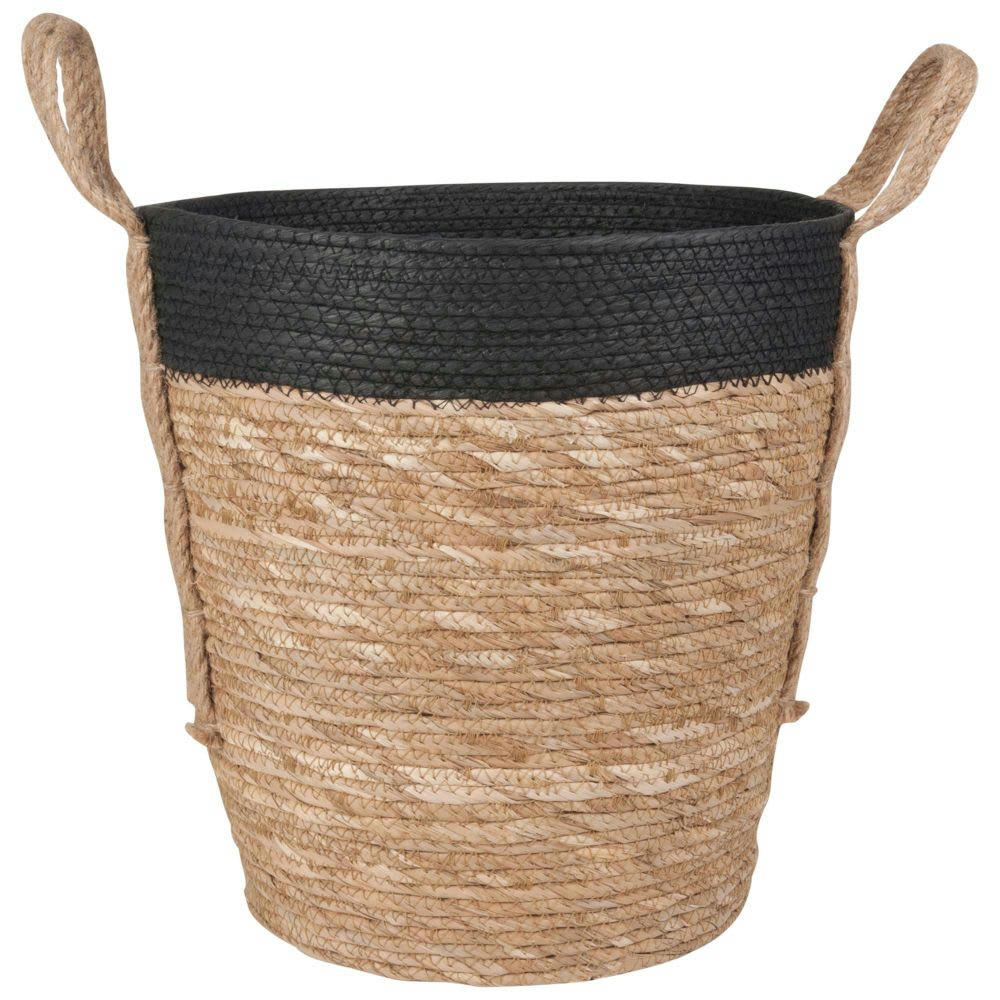 - Panier en papier bordure grise anthracite