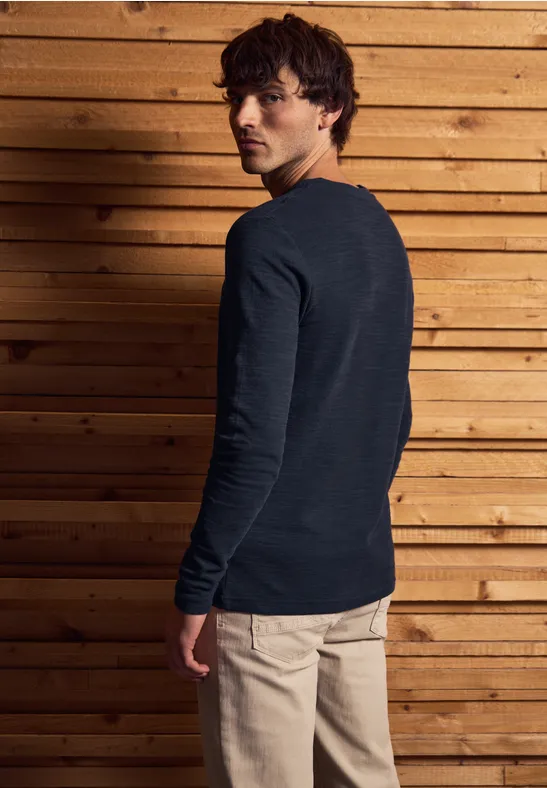 Softes Slub Henleyshirt