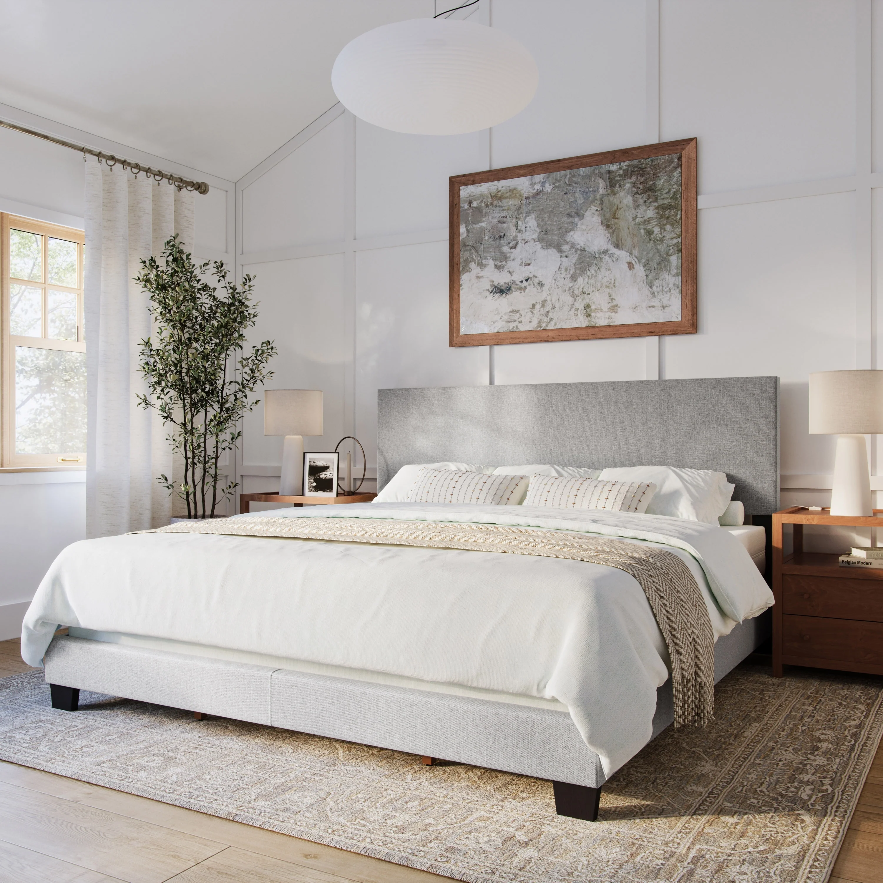 Nova Modern King Bed, Box Spring Required