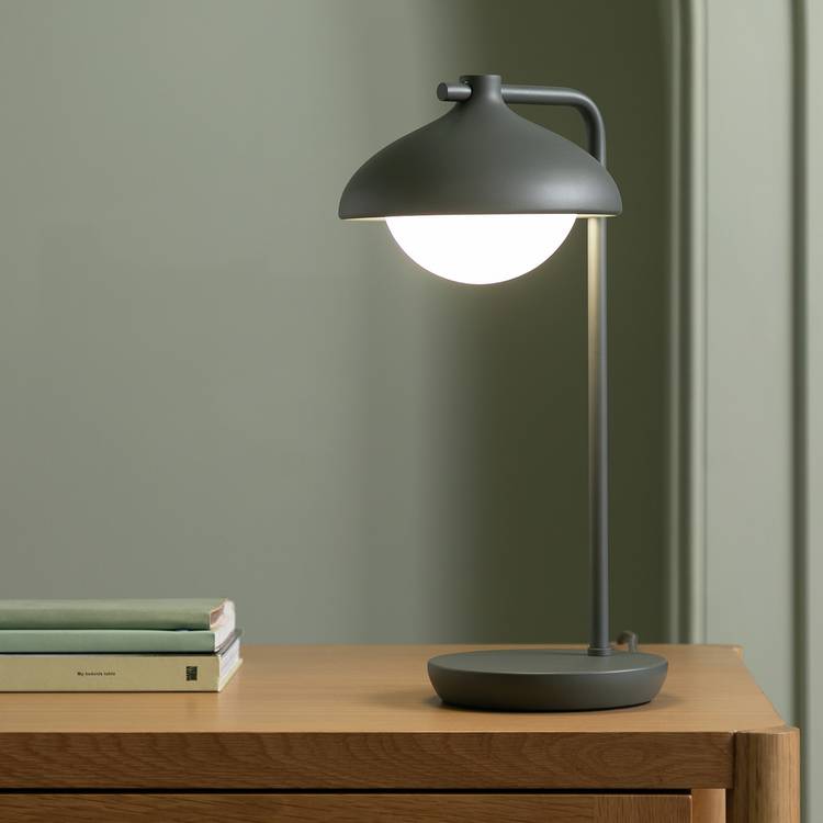 Habitat Acorn Metal Desk Lamp - Dark Grey