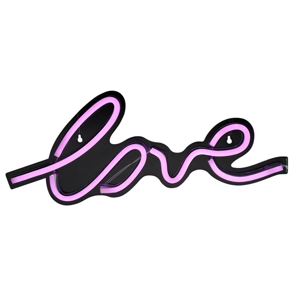 Néon LED inscription Love rose