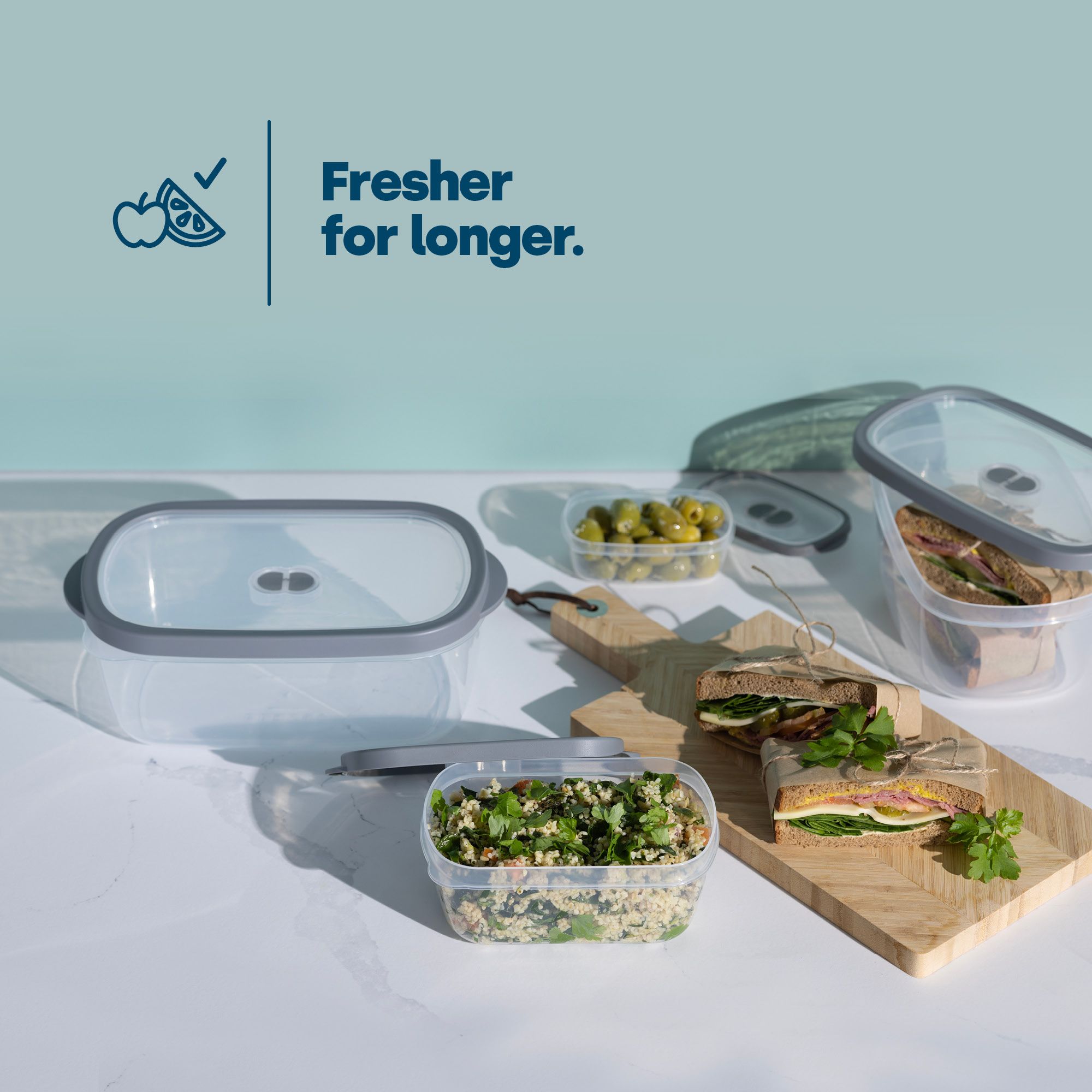 LIVIVO 5pc Airtight Food Storage Containers Rectangular