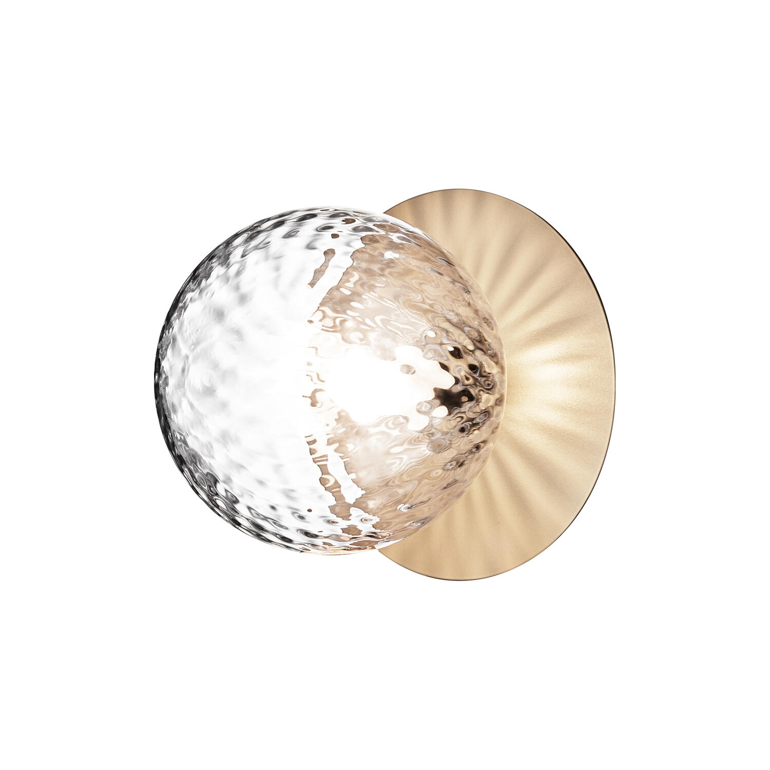 Liila 1 Medium Wall Lamp, nordic gold/optic clear