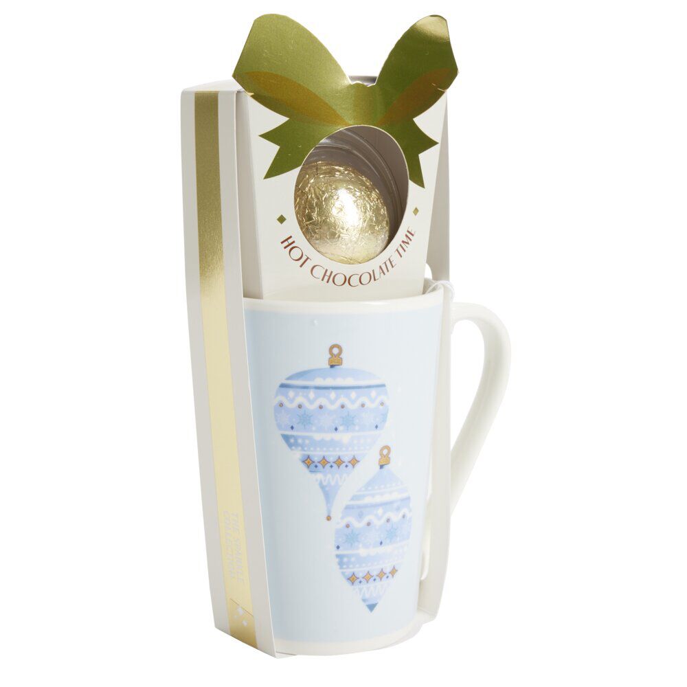 Coffret mug No&euml;l 330ml avec oeuf en chocolat (3 modèles)