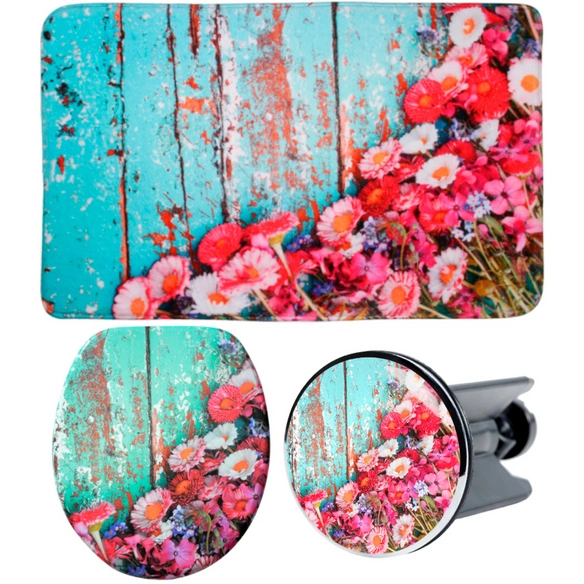 Bad-Accessoire-Set, 3-tlg., Spring