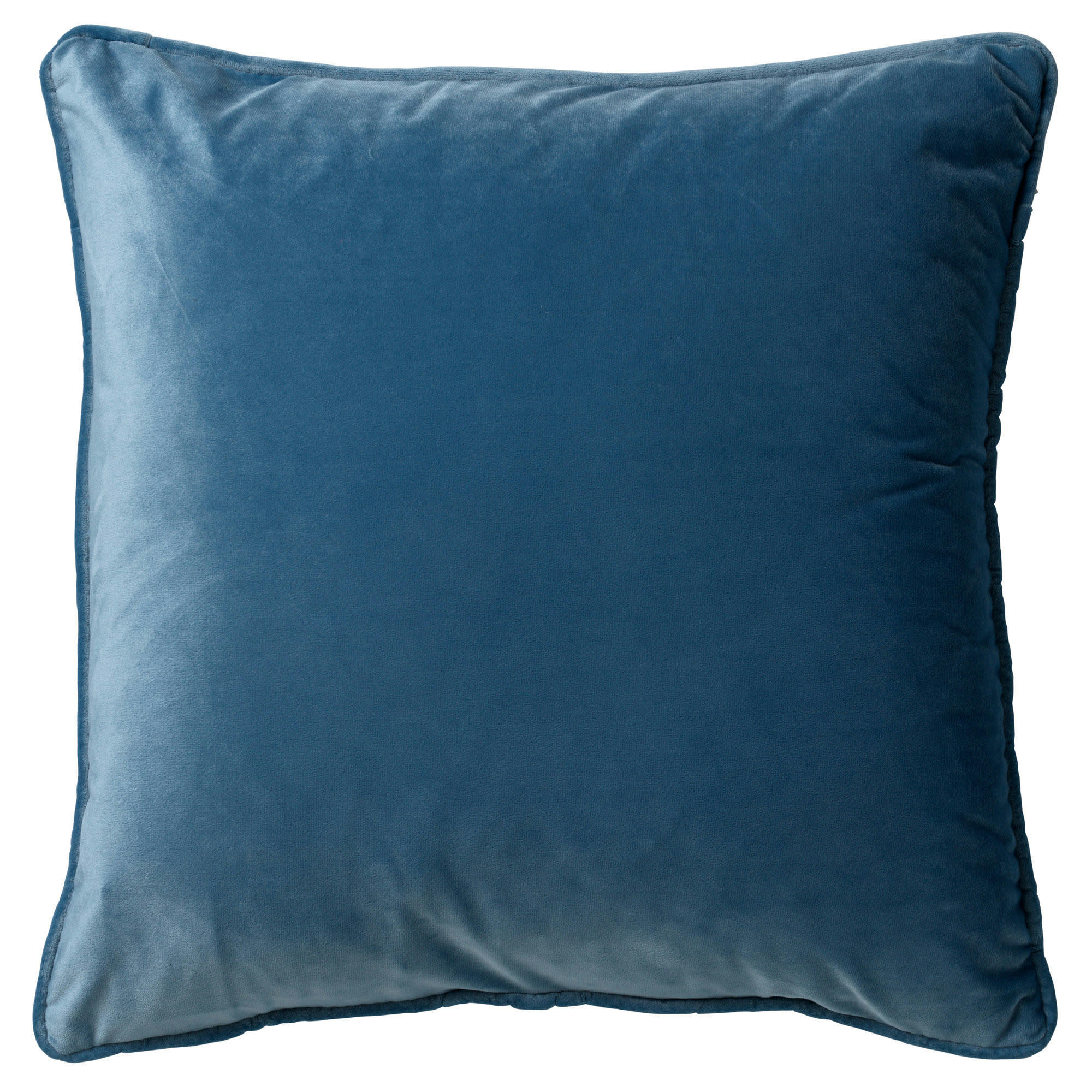 FINN - Housse de coussin bleu en velours-45x45 cm uni