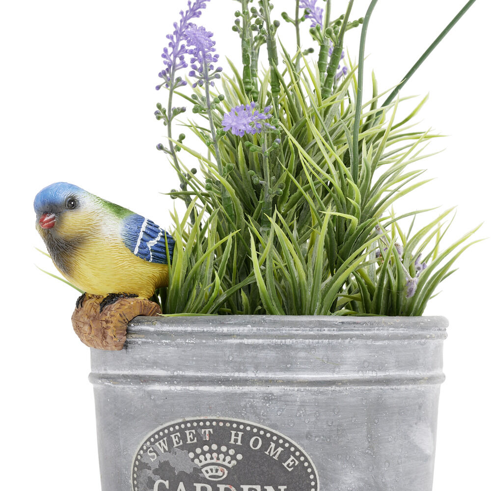 Figurine bord de pot oiseau H6cm (3 modèles)