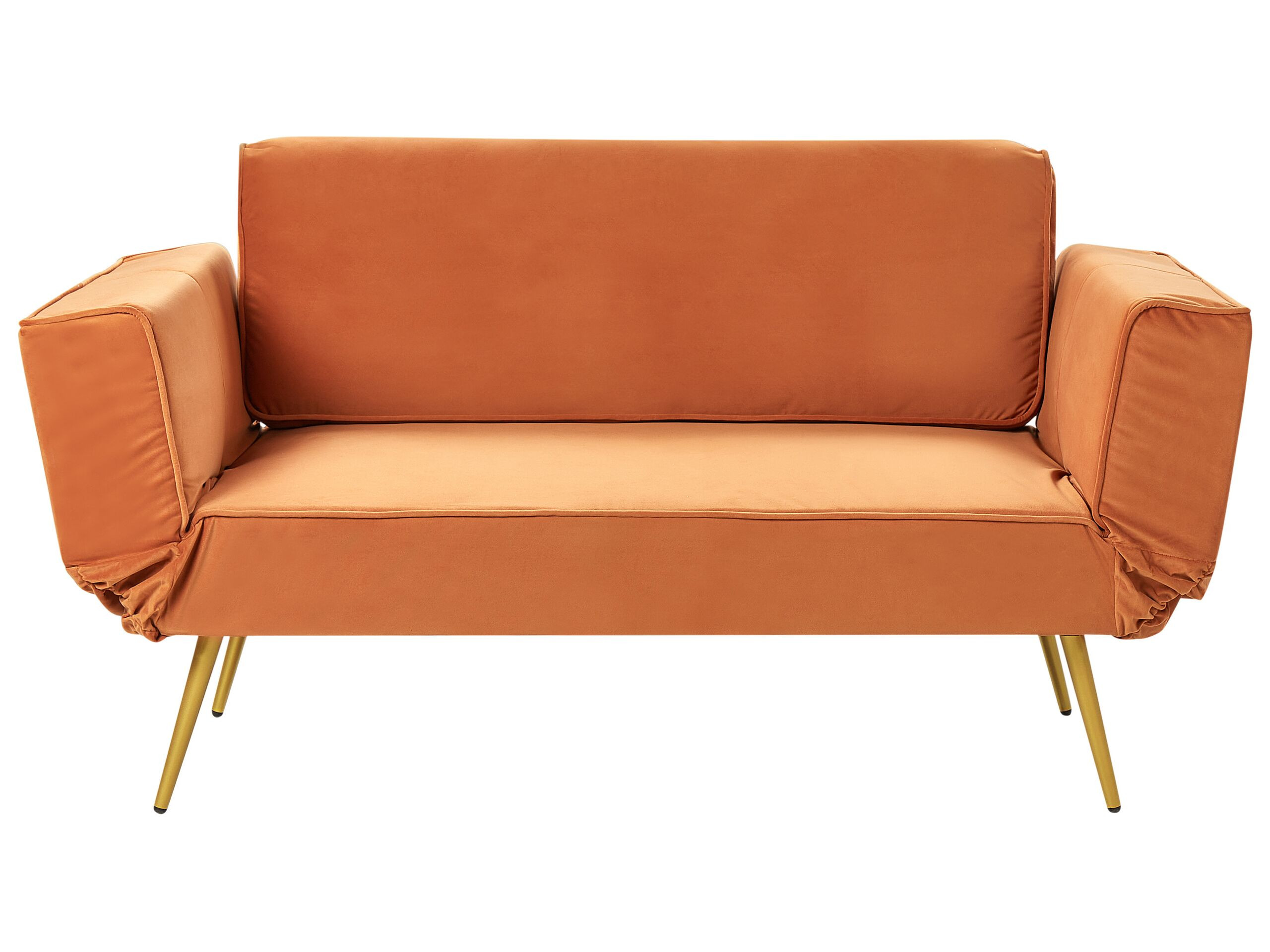 Sofa rozkładania pomarańczowa do salonu