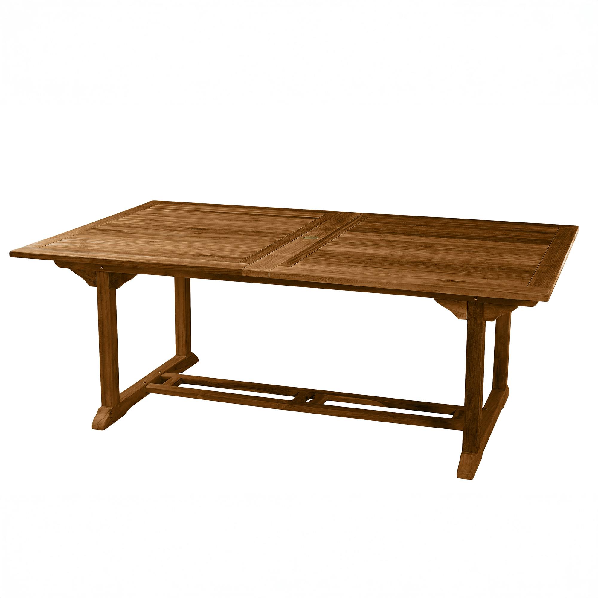 Table de jardin extensible en Teck huilé massif 200/300x120x75cm MACAO