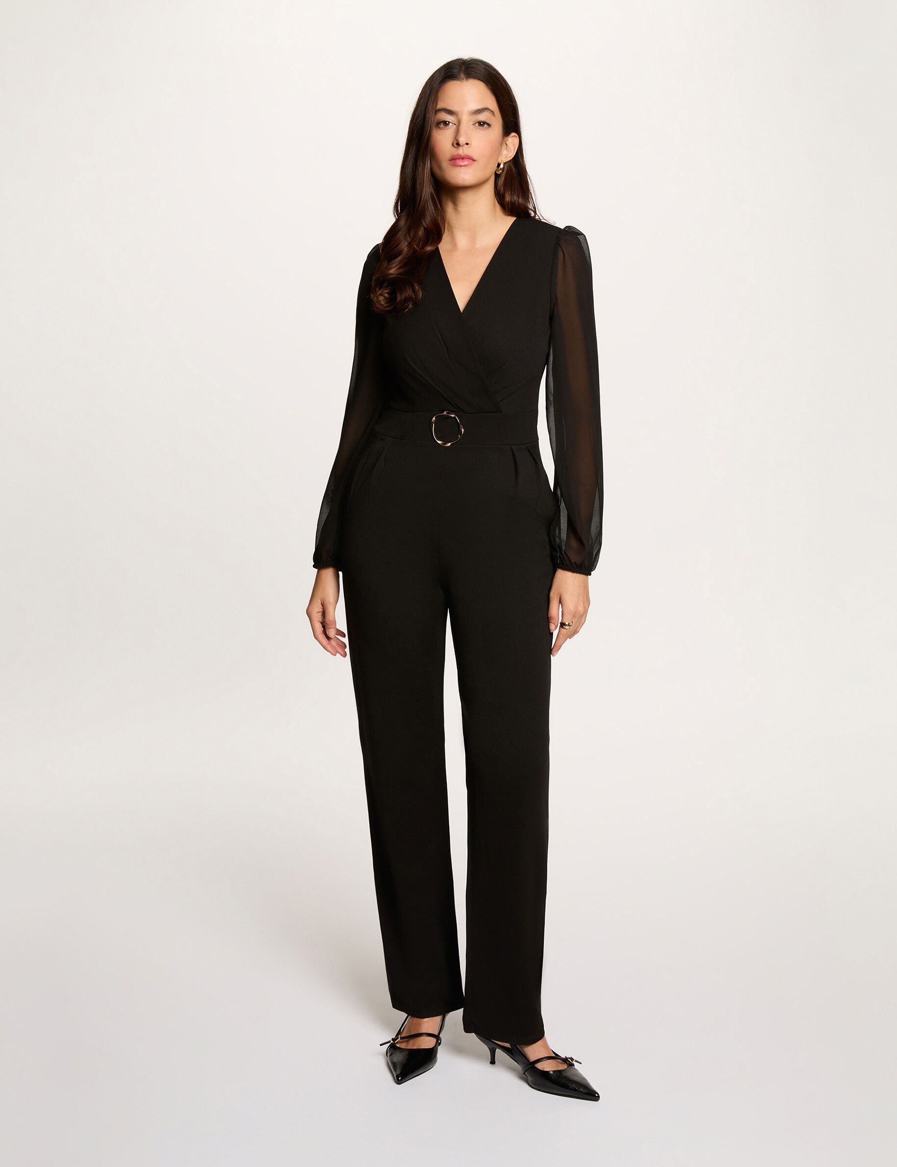 Wrap-Over Jumpsuit Black Women