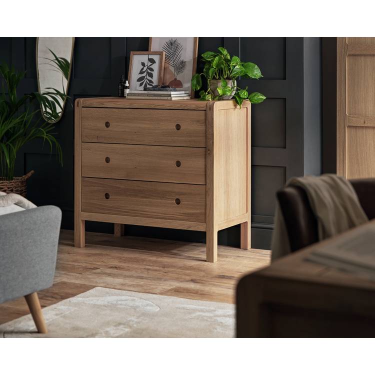 Habitat Radius 3 Drawer Chest - Oak