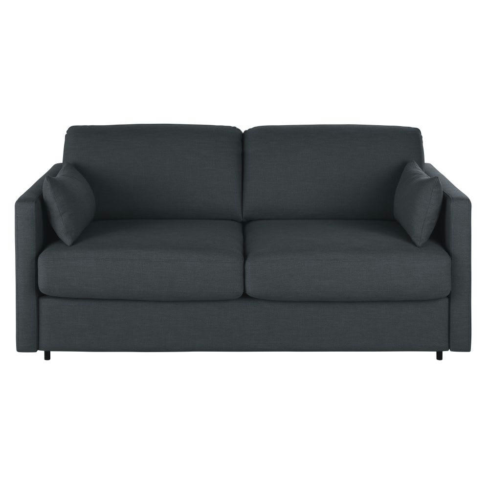 Julian - Canapé convertible 2/3 places gris anthracite, matelas 18 cm